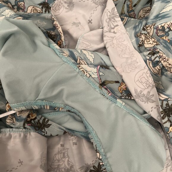 DISNEY Peter Pan Mermaid Lagoon Retro Set Me Piece Swimsuit Ruffle 2XL - Picture 6 of 6